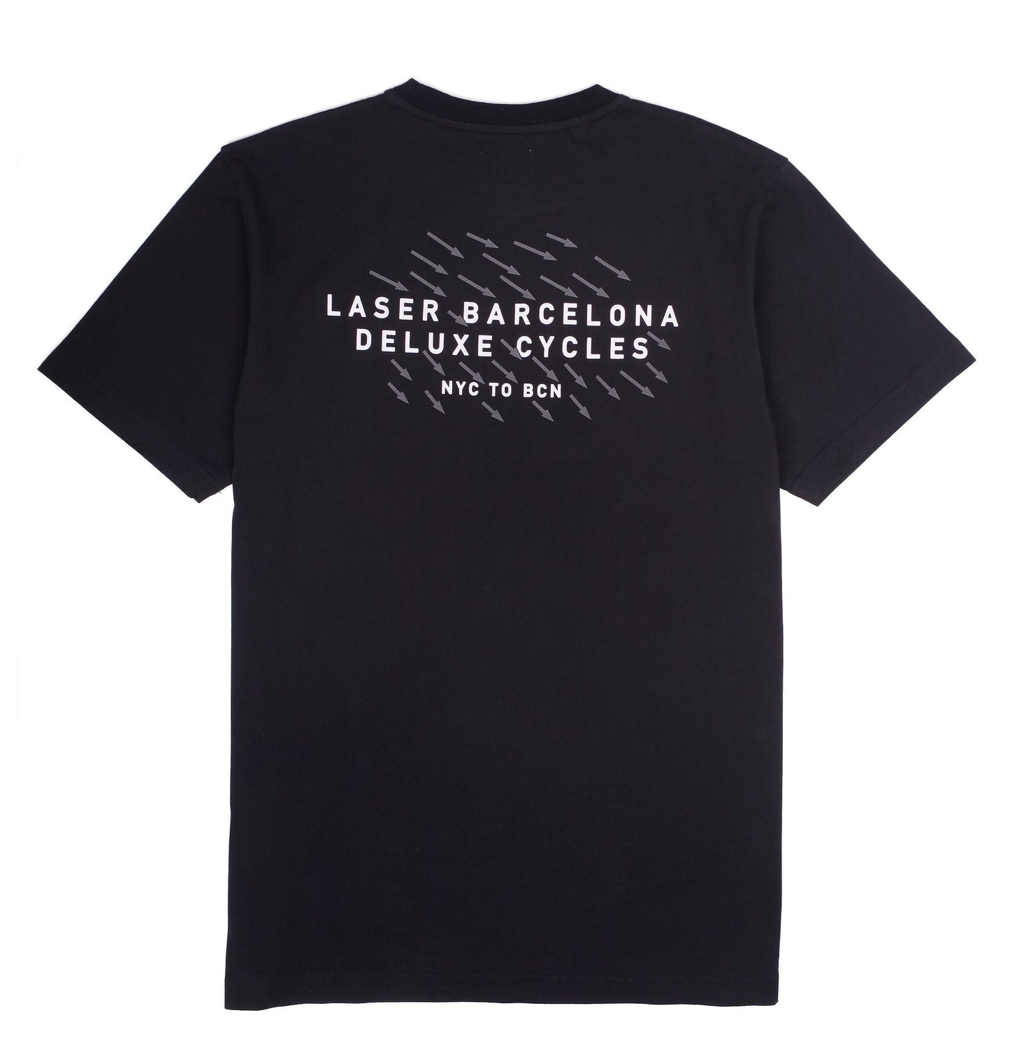 Laser Barcelona x Deluxe Cycles - NYC TO BCN TEE - Black