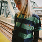 Laser Barcelona x Deluxe Cycles - CITY FLAGS WOVEN POCKET TEE  - SEAWEED
